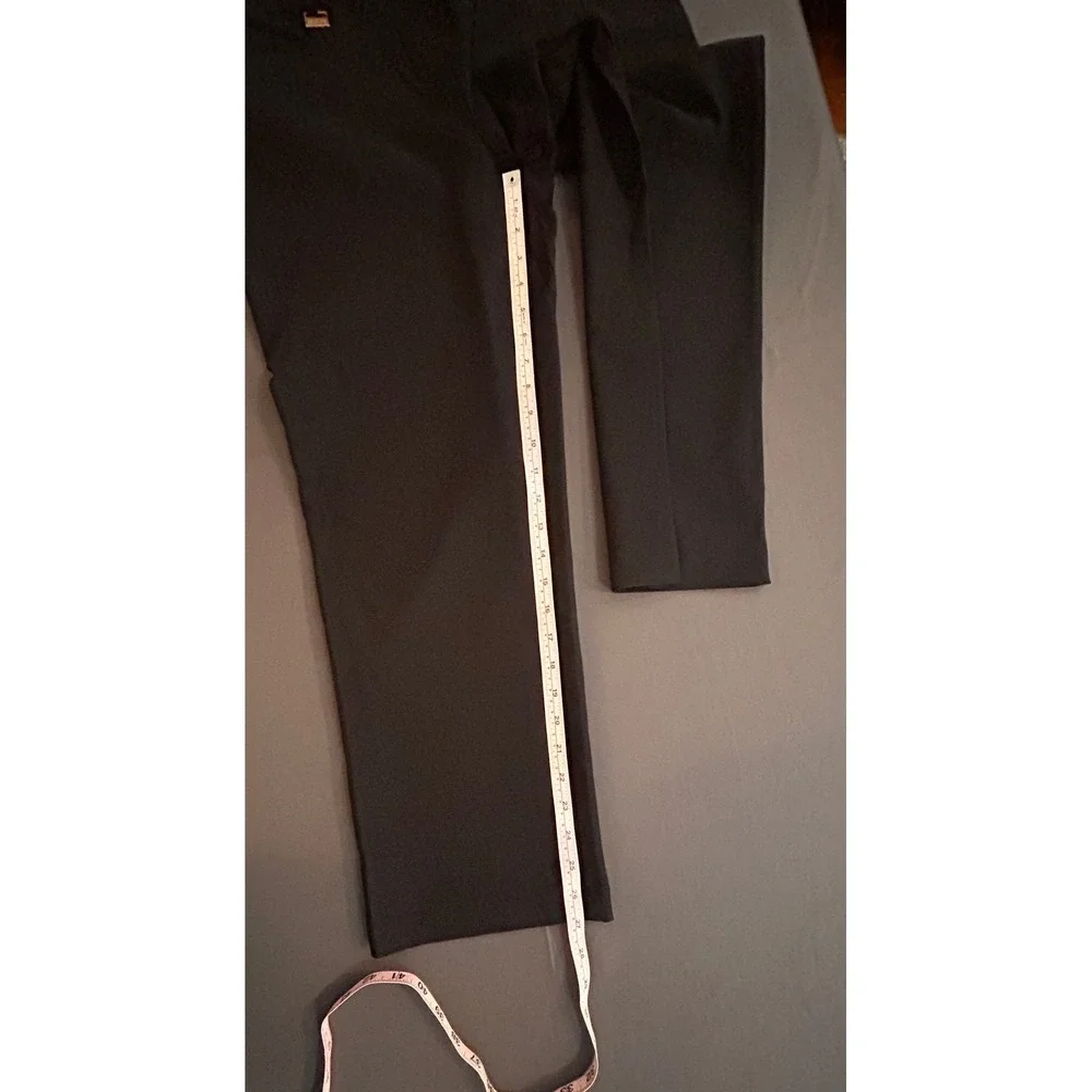 Nanette Lepore Black Gold Hardware Dress Pants XL Stretch Trousers EUC - Picture 7 of 7